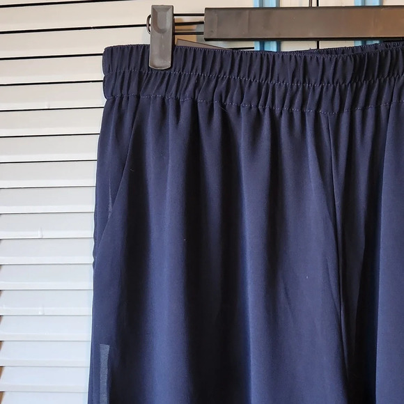 Torrid Navy Sheer Wide Leg Pants - Picture 3 of 14